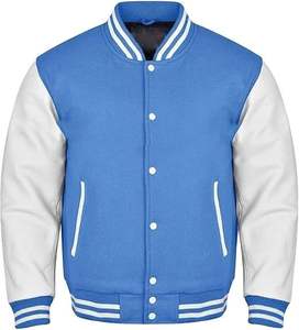 Veste de baseball pour homme avec manches en cuir personnalisées et corps en laine, qualité supérieure avec faible MOQ - Product Image 1