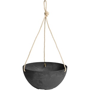 Pot de fleurs suspendu en résine minimaliste, finition noire, pour plantes d'intérieur et d'extérieur - Product Image 3