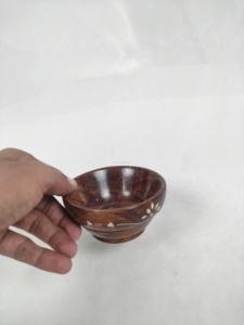 Ensemble de bols mélangeurs en céramique de conception moderne européenne, taille personnalisée, finition artisanale en bois de manguier poli, bols écologiques pour salades et fruits - Product Image 3