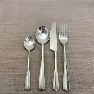 Ensemble de couverts de mariage personnalisés de luxe pour restaurant, cuillère, fourchette, couteau, en métal - Product Image 6