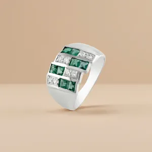 แหวนเพชรและทับทิมเงินแท้ 92.5 รุ่น KLSR-11429 - Product Image 5