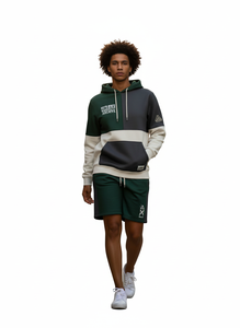 Custom Unisex Applique Patch Hoodie Shorts <b>Set</b> Graphic Streetwear OEM ODM Private Label Apparel Manufacturer - Product Image 5