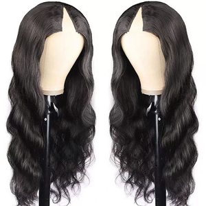 Pelucas con Parte en V de Cabello Remy Brasileño, Aspecto Natural, Suaves y Lisas, Fabricación Personalizada, Venta al por Mayor, Suministros de Belleza - Product Image 3