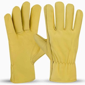 Guantes de Cuero de Vaca de Alto Rendimiento, Resistentes al Calor y a las Chispas, Protección para las Manos, Durabilidad, Guantes de Jardinería - Product Image 1