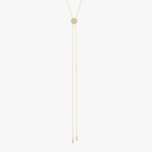 สร้อยคอแบบโซ่เส้นเล็กสำหรับผู้หญิง ทองคำแท้ 14k ประดับเพชรเพาะเลี้ยงแบบฝังเพชรเต็มเส้น ความยาว 30 นิ้ว ดีไซน์หรูหราทันสมัย ได้รับการรับรอง - Product Image 1