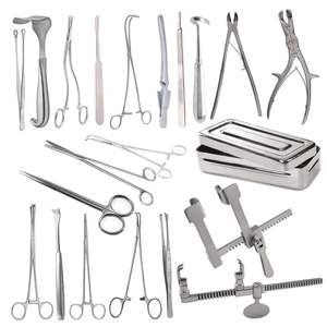 Ensemble d'instruments de chirurgie générale manuels 24 pièces, ciseaux et outils chirurgicaux réutilisables en acier inoxydable, certifiés CE ISO13485 - Product Image 4