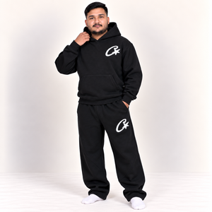 Ensemble survêtement molletonné épais pour homme avec logo personnalisé sérigraphié, coupe oversize, style streetwear, vente en gros, vêtements OEM - Product Image 4