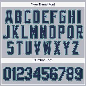 Maillot de football personnalisé gris marine et vert sarcelle, respirant, en polyester, à manches courtes boutonnées, uniforme d'équipe, chemise de sport par sublimation - Product Image 6