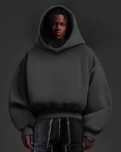 Sudadera con capucha personalizada con serigrafía, estilo urbano, gruesa, holgada, para hombre, 600g, unisex, de gran peso, extragrande, corte cuadrado, con cremallera - Product Image 6