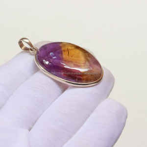 Colgante de Plata de Ley 925 sólida hecho a mano, colgante cuadrado, colgante único, para regalo, ametrino bolivianita, colgante único - Product Image 2