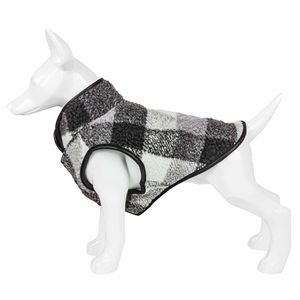 Cappotto Isolante Classico a Quadri per Cani in Nero, Abbigliamento per Animali Domestici - Product Image 5