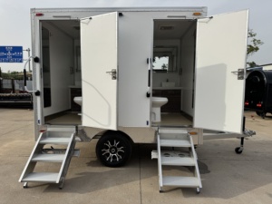 Remorque WC mobile de luxe ACB personnalisée à 2 postes, pour extérieur, portable, conteneur sanitaire - Product Image 2