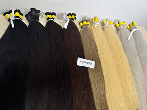 Cheveux vierges vietnamiens Super Double Drawn en vrac, lisses, couleur noir-blond, 22-24 pouces, décolorés, prix de gros, modèle Nasa Hair - Product Image 1