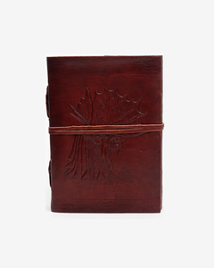 Diario Encuadernado en Cuero Vintage, Cuaderno con Grabado del Árbol de la Vida, Diario Hecho a Mano con Papel Hecho a Mano, Diario de Viaje, Libro para Escribir - Product Image 5