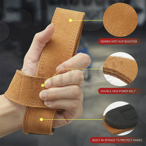 สายรัดข้อมือยกน้ำหนักหนังวัวแท้กันลื่น ระบายอากาศได้ดี สำหรับทุกเพศ  รับผลิตตามสั่งพร้อมโลโก้  หลายสี  บริการ ODM OEM - Product Image 6