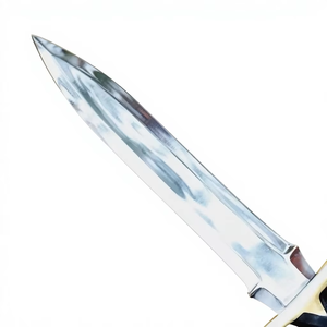 Cuchillo con Punta de Lanza Medieval con Funda de Cuero, Hoja de Acero Inoxidable, Empuñadura Envuelta en Cuero - Product Image 5