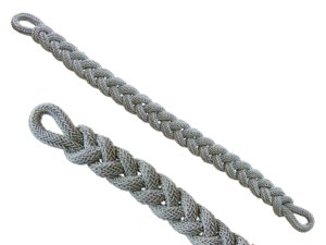 Mützengeflecht Knitted Cap Cord Solid Color Fabric <b>Braided</b> Rope Simple Style Badge <b>Accessory</b> Cord with Metal Hook Custom Color - Product Image 2
