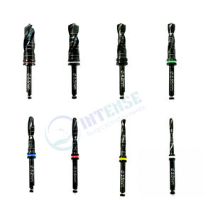 Kit Profesional de Brocas Eléctricas para Implantes Dentales, 8 Piezas, Acero Inoxidable con Recubrimiento de Titanio, Empuñadura Ergonómica, Acabado Negro, Cirugía Oral - Product Image 6