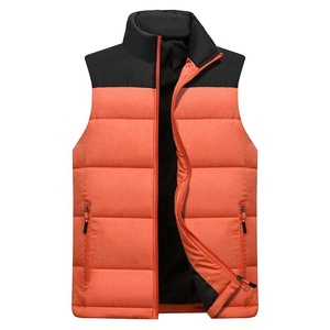 2022 unisexe Logo personnalisé gilet rembourré réversible imperméable et respirant Style décontracté avec fermeture à glissière mode d'hiver - Product Image 4