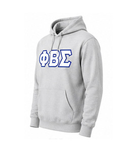 Sudadera con Capucha Bordada Gris de Invierno Phi Beta Sigma, Sudadera Informal Unisex de Forro Polar con Logotipo de Letras Griegas en la Parte Delantera, 100% Algodón - Product Image 3