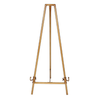 Chevalet en métal doré en forme de A, 100x70cm, en fer peint, de type rectangulaire sur pied, pour affichage de panneaux de mariage, style moderne