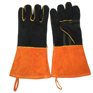 Gants de soudage en cuir durables, protection de sécurité, résistance à la chaleur, imperméables, antidérapants, sans silicone, sans poudre, personnalisables - Product Image 1