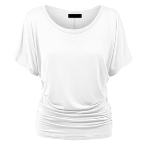 Tunique haut de gamme pour femme, col en V, manches courtes, respirante, tricotée, décontractée, grande taille, séchage rapide, écologique, fabrication OEM - Product Image 5