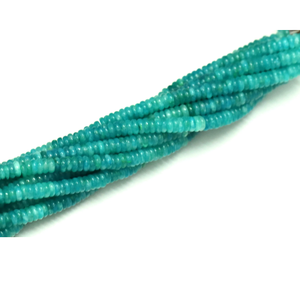 Cuentas de cuarzo planas redondas de color azul cielo neón, cuentas de cuarzo redondas lisas, 15 pulgadas, cuarzo de color azul cielo neón para la fabricación de joyas. - Product Image 5