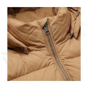 Hooded Quilted Waterproof <b>Bubble</b> Jacket Black Full Sleeve Winter Windproof Cotton Shell Knitted Fabric Polyester Filling Stand - Product Image 4