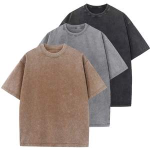 เสื้อยืด OEM Heavyweight แบบซักล้างแล้ว เสื้อยืดสั่งทำพิเศษสำหรับผู้ชาย สตรีทแวร์ สั่งซื้อจำนวนมาก สหรัฐอเมริกา - Product Image 5