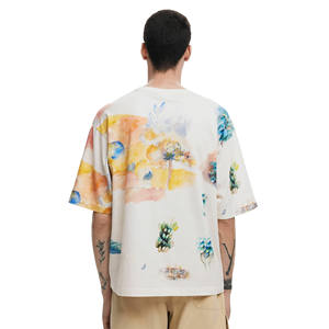 Camiseta de Hombre de Algodón Pesado y Mezcla de Bambú, Manga Corta, Cuello Redondo, Corte Regular, Ecológica, Transpirable, Color Sólido, Tejido de 240g - Product Image 5