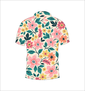 เสื้อโปโลลายดอกไม้เขตร้อนแบบสั่งทำพิเศษ เสื้อกอล์ฟแขนสั้นลำลองสำหรับทีมกีฬา - Product Image 6