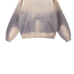 เสื้อฮู้ดดี้ผ้าฝ้าย 360GSM สไตล์สตรีทแวร์ วินเทจ ล้างสีแบบแอซิดวอช แต่งขาดๆ แบบคัสตอม เสื้อฮู้ดดี้เปล่าเนื้อหนา สำหรับวิทยาลัย ขายส่ง - Product Image 5