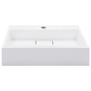 อ่างล้างหน้าหินอ่อนสีขาวขนาด 19.7"x15"x5.1" สำหรับห้องน้ำ ดีไซน์หรูหรา เหมาะสำหรับการตกแต่งอย่างมีสไตล์ - Product Image 3