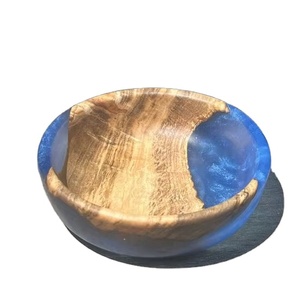 Cuenco para servir comida, utensilios de cocina para bodas, cuenco para sopa de postre de madera y resina hecho a mano más vendido al precio más barato - Product Image 1