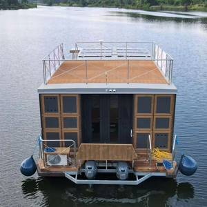 11S2 Ubi อลูมิเนียมลอยน้ำได้หรูหรามีกำหนดได้เองโป๊ะบ้านสำหรับปาร์ตี้ตกปลาในแม่น้ำและพักผ่อน - Product Image 1