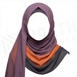 Hiyab de Seda Satinada de Color Sólido para Mujer, Suave al Tacto, para Uso Diario, Pañuelo Étnico de Oriente Medio - Product Image 2