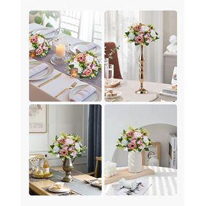 Sfere di Fiori di Rosa Artificiali 10 Pezzi Diametro 9,5 Pollici Centrotavola per Matrimoni - Product Image 2