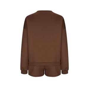 Conjunto de 2 Piezas de Ropa Deportiva Holgada de Alta Calidad para Mujer, Conjunto Informal Personalizado con Pantalones Cortos - Product Image 3