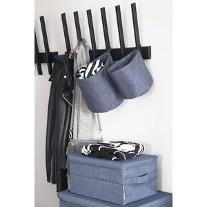 MA51LGR <b>Single</b>-Tier Minimalist Foldable <b>Canvas</b> <b>Wardrobe</b> Organizer with Lid Spacious Home Office Storage Box for Clothing - Product Image 5