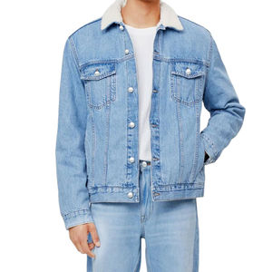 Men's Denim <b>Trucker</b> <b>Jacket</b> Custom Logo Wholesale Clothing Manufacturer - Product Image 1