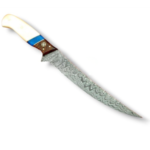 Couteaux professionnels à désosser et à fileter avec lame en acier longue et pointue, manche confortable en bois et résine pour la découpe de viande en cuisine - Product Image 2
