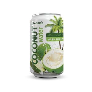 Vente en gros de boisson naturelle à base de noix de coco Denavis 330 ml avec pulpe, en canette aluminium, OEM/ODM, marque privée, fournisseur RFQ - Product Image 1