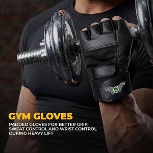 Non <b>Slip</b> Palm Design Gym Gloves for Weight Training Bodybuilding and Fitness Lightweight Enhanced Grip Support Workout Gloves - Product Image 4