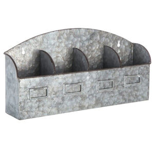 Porta utensilios vintage galvanizado, organizador de cubiertos de metal plateado para encimera con asa, almacenamiento de cubiertos para cocina - Product Image 2