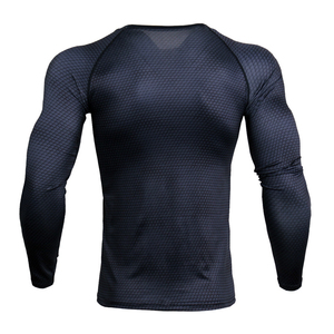 <b>Men's</b> <b>Compression</b> Long Sleeve T-<b>Shirt</b> Custom Wholesale Printed Sports Apparel <b>for</b> Fitness Training & Activewear Knitted Fabric - Product Image 5