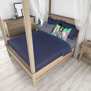 Boston Terrier Hippie Dawg oeuvre décorative Standard taie d'oreiller légère Super douce facile d'entretien housse de coussin - Product Image 4