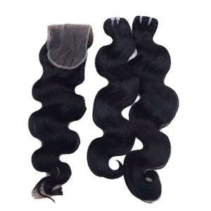 Haute qualité 100% cheveux vierges vietnamiens Body Wave Frontal HD Lace Bundles Afro-Style Double trame dessinée à prix réduit-Acheter maintenant! - Product Image 1