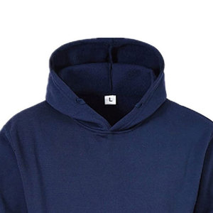 <b>Men</b> <b>Navy</b> Blue Cotton Tracksuit Hoodie And Pants Set Full Sleeve Solid Color Casual Autumn Wear With Side Pockets - Product Image 2