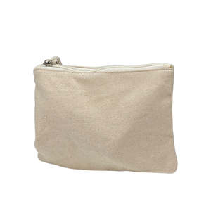 Bolsa de Maquillaje Reutilizable de Yute Natural con Cierre de Cremallera, Bolsa de Cosméticos Ecológica - Product Image 1